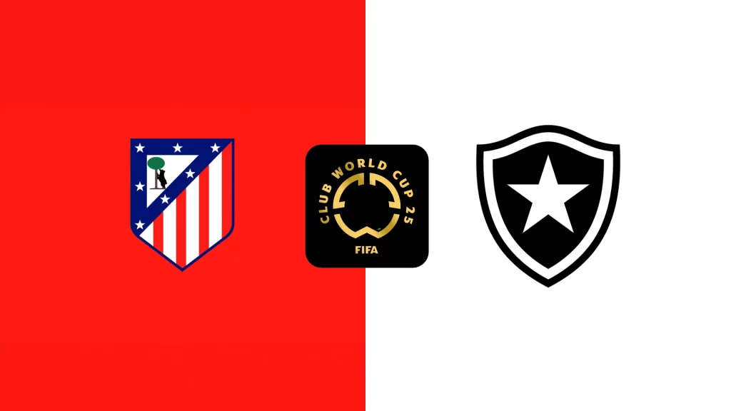 Logotipos de Botafogo y Atlético Madrid